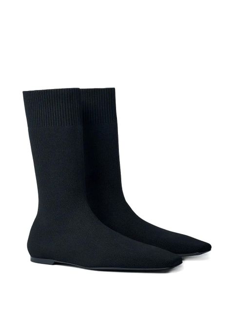 TOTEME square-toe ribbed-knit boots - Black - zdjęcie produktu nr 2