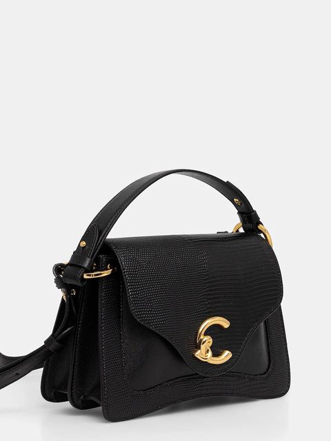 Coccinelle torebka skórzana COCCINELLE C-ME BIMATERI. kolor czarny E1.T1R.18.02.01 - zdjęcie produktu nr 2