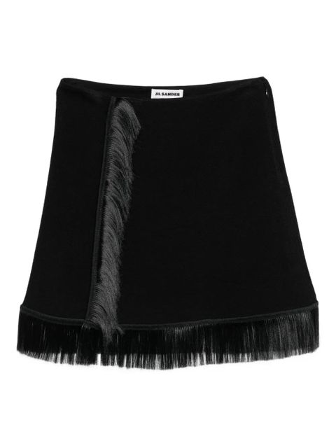 Jil Sander fringed mini skirt - Black - zdjęcie produktu nr 1