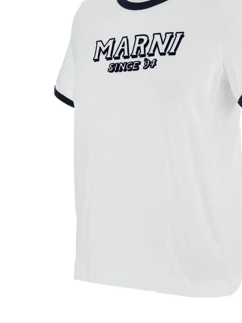 Marni embossed logo T-shirt - White