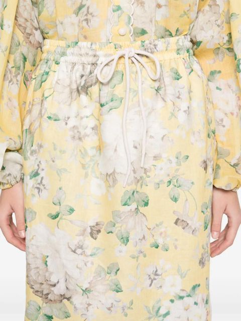 ZIMMERMANN acacia scallop midi skirt - Neutrals