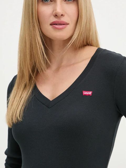 Levi's longsleeve bawełniany kolor czarny A9330