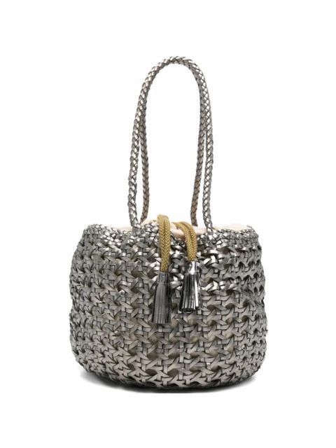 DRAGON DIFFUSION small Juventus braided bucket bag - Silver - zdjęcie produktu nr 1