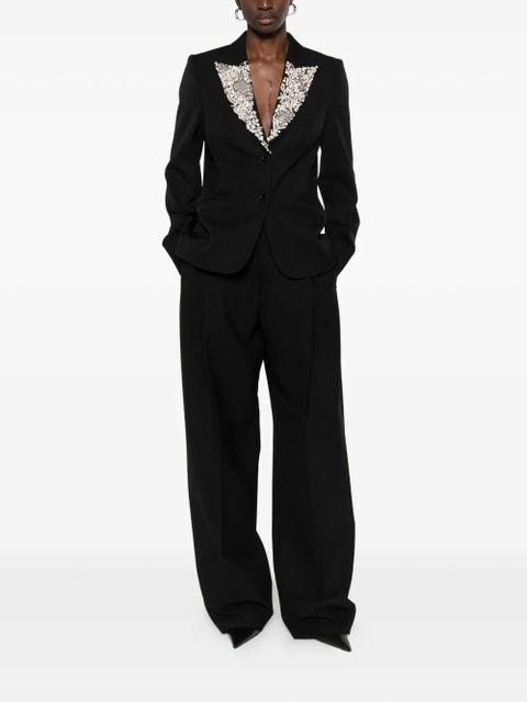 Alexander McQueen embellished-lapel blazer - Black - zdjęcie produktu nr 2