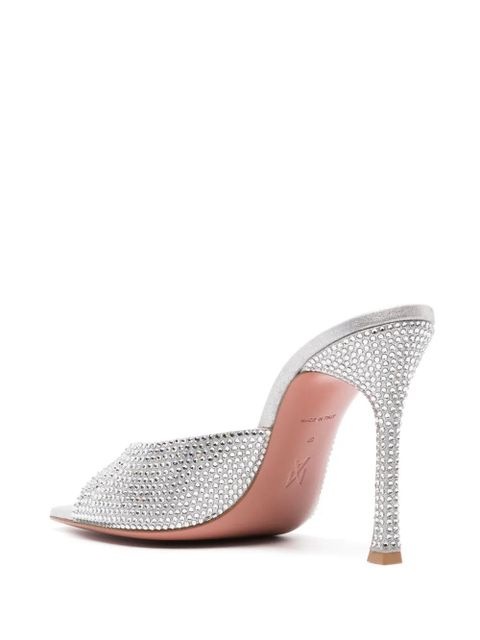 Amina Muaddi 105mm Alexa sandals - Silver