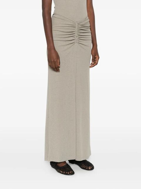 Nanushka ruched maxi skirt - Grey