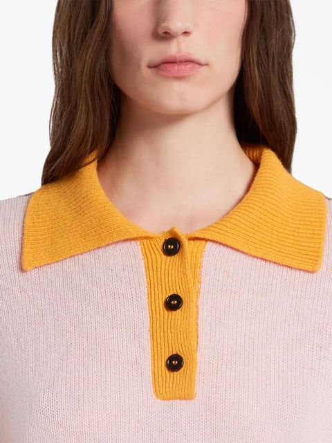 Marni colour-block cashmere jumper - Pink