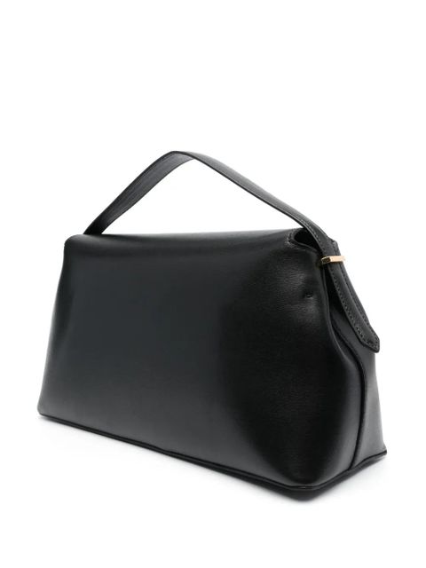 TOTEME T-Lock leather shoulder bag - Black