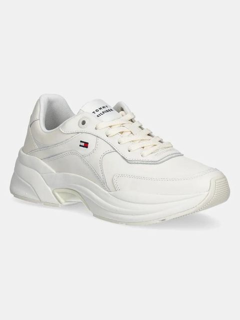 Tommy Hilfiger sneakersy skórzane IM INES CHUNKY SNEAKER damskie kolor biały FW0FW08556