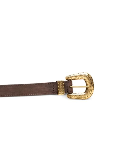 Valentino Garavani Vlogo signature leather belt - Brown
