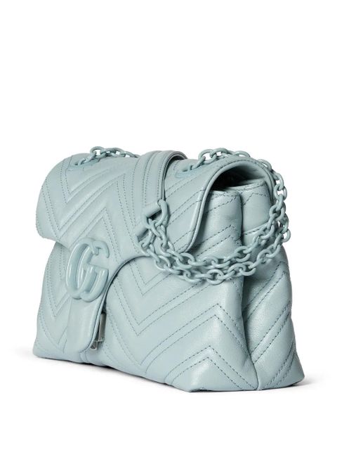 Gucci small GG Marmont matelassé shoulder bag - Blue