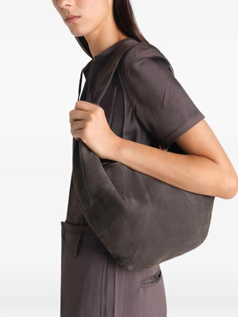 LEMAIRE Fortune Croissant topstitched bag - Brown