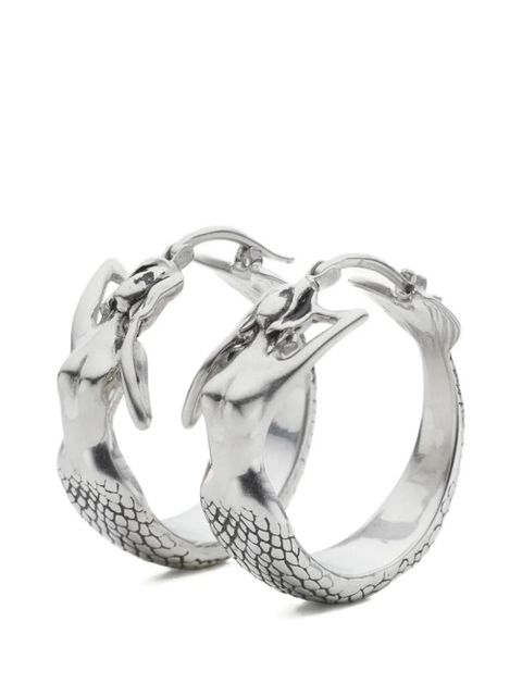 MM6 Maison Margiela mermaid hoop earrings - Silver - zdjęcie produktu nr 2