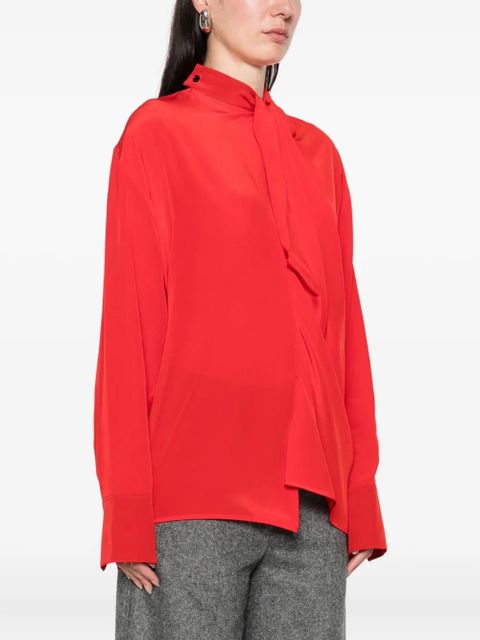 Victoria Beckham tie-neck blouse - Red