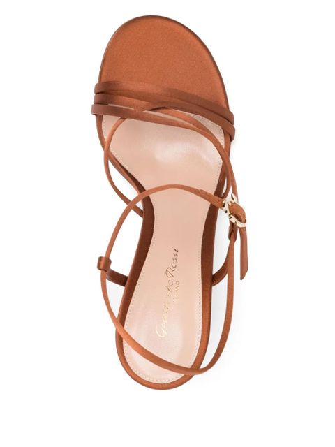 Gianvito Rossi 90mm satin sandals - Brown