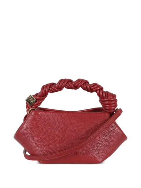 GANNI mini Bou braided-handle tote bag - Red - zdjęcie produktu nr 2