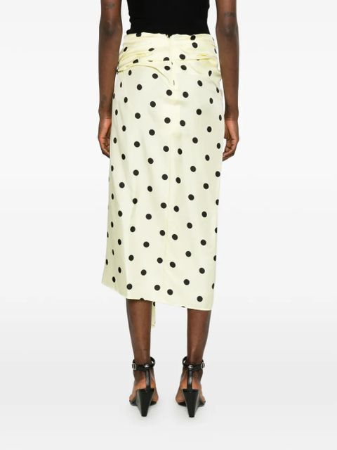 Sportmax Spxgentile polka-dot midi skirt - Yellow