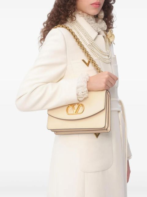 Valentino Garavani Vain leather shoulder bag - Neutrals