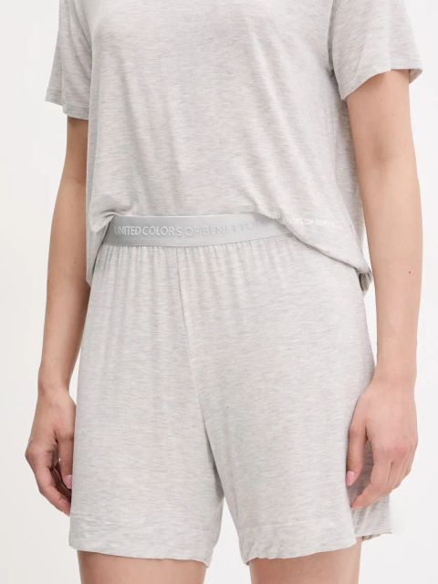 United Colors of Benetton szorty piżamowe damska kolor szary 36MX3900N