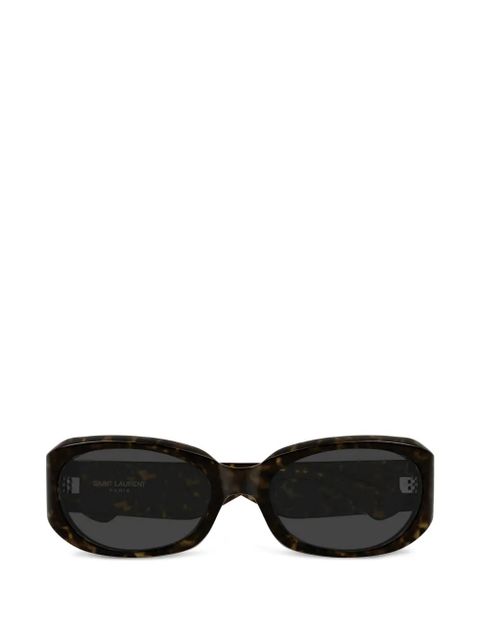 Saint Laurent Eyewear oval-frame sunglasses - Brown - zdjęcie produktu nr 1