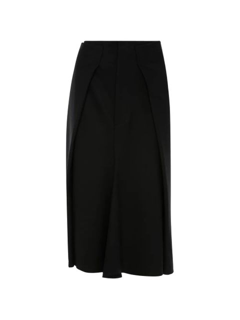 Victoria Beckham tailored pleated midi skirt - Black - zdjęcie produktu nr 1