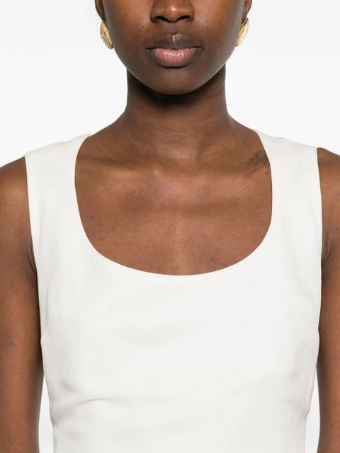 Jacquemus square neck midi dress - Neutrals