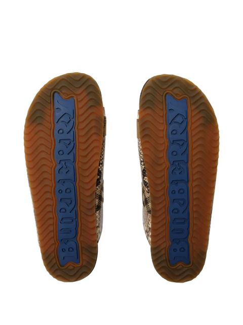 Burberry python-print leather Urchin sandals​ - Neutrals