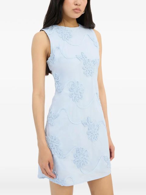 ROTATE BIRGER CHRISTENSEN floral-appliqué mini dress - Blue