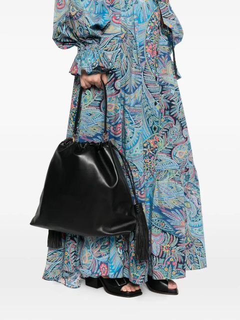 ETRO large Kalispera tassel-detail leather shoulder bag - Black - zdjęcie produktu nr 2