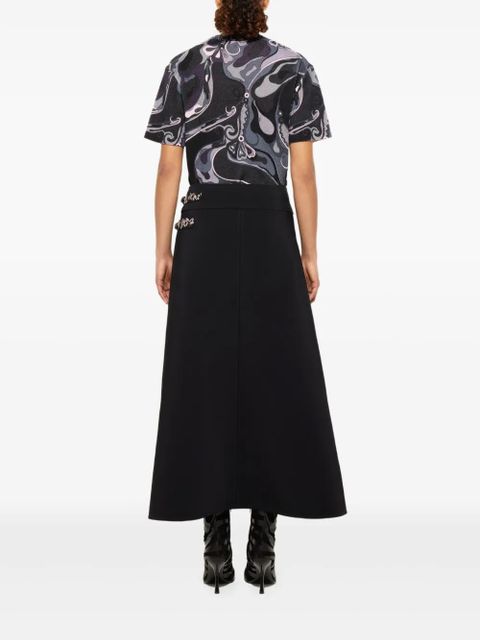 PUCCI orchidee print wool T-shirt - Black
