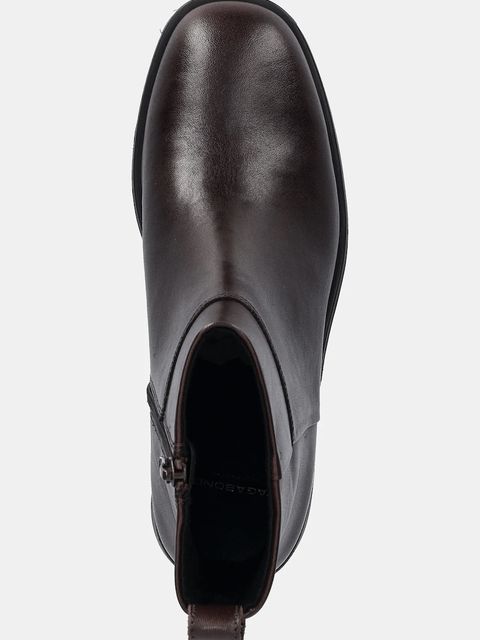 Vagabond Shoemakers botki skórzane SHEILA damskie kolor brązowy na płaskim obcasie 5835-001-35