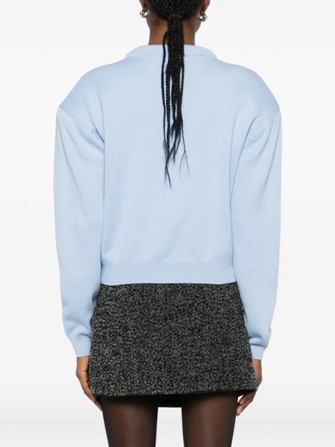 ROTATE BIRGER CHRISTENSEN logo-button cardigan - Blue