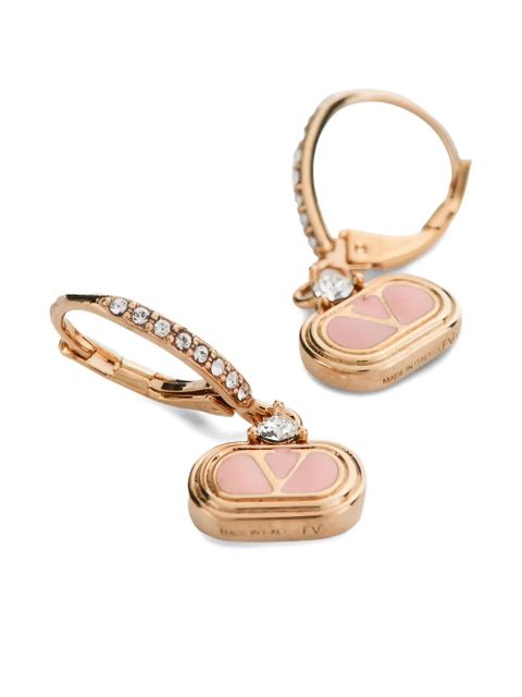 Valentino Garavani crystal-embellished VLogo Signature earrings - Gold