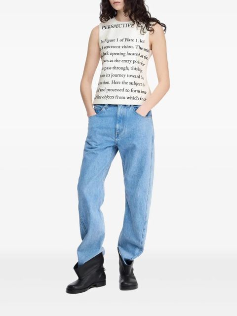 JW Anderson text-print tank top - White