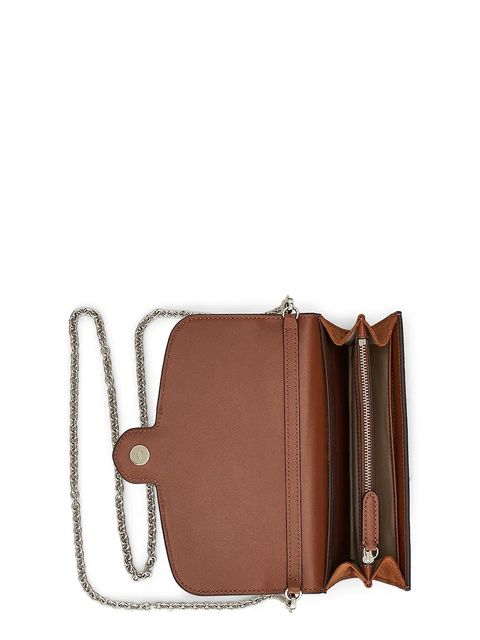 Lauren Ralph Lauren kopertówka zamszowa kolor brązowy 432980761