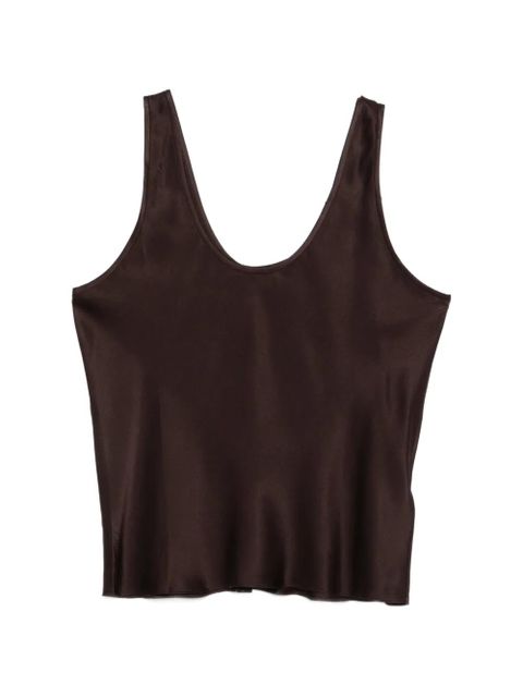 ANINE BING scoop-neck top - Brown - zdjęcie produktu nr 1