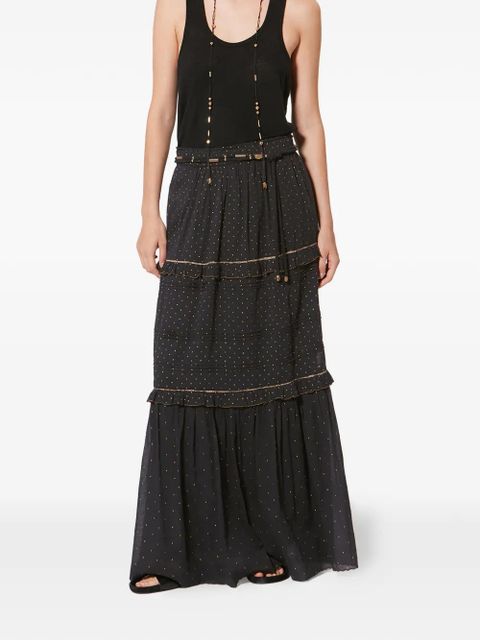 MARANT ÉTOILE Volodia ruffled maxi skirt - Black - zdjęcie produktu nr 2