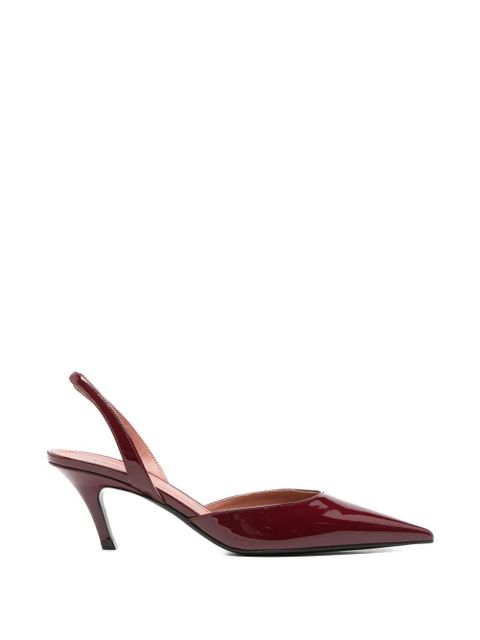 Amina Muaddi Anok pointed slingback pumps - Red - zdjęcie produktu nr 1