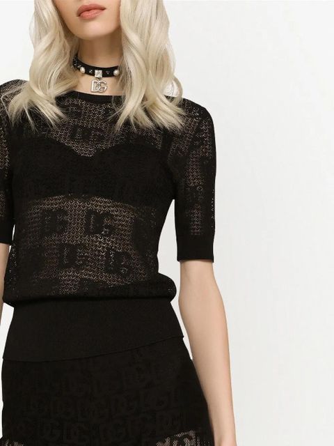 Dolce & Gabbana DG-logo jacquard jumper - Black
