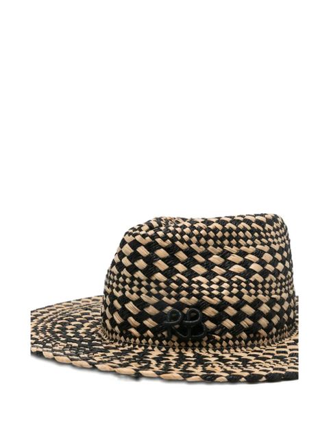 Ruslan Baginskiy Rhoidal fedora woven hat - Neutrals