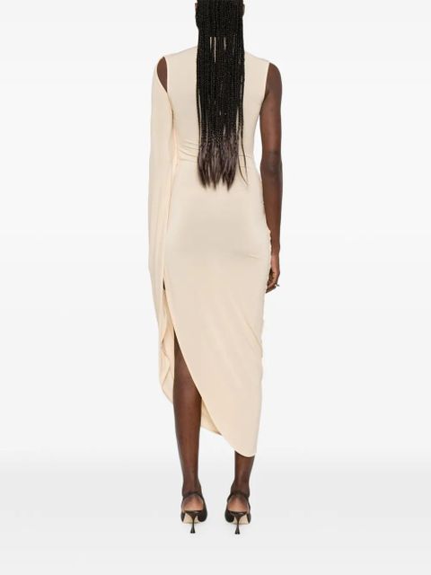 Jean Paul Gaultier panelled midi dress - Neutrals