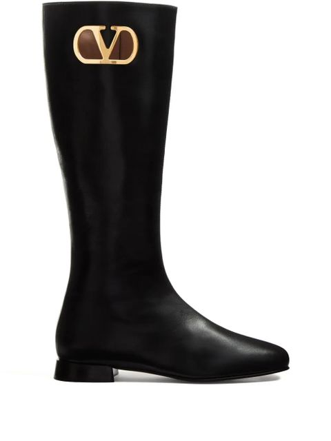 Valentino Garavani VLogo Signature leather boots - Black - zdjęcie produktu nr 1