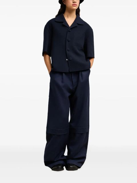 AMI Paris camp-collar jacket - Blue