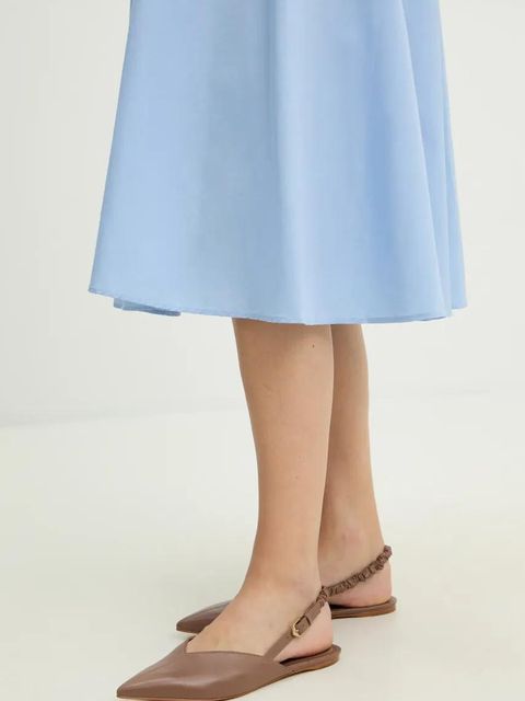 Answear.LAB baleriny skórzane kolor brązowy z odkrytą piętą - zdjęcie produktu nr 1