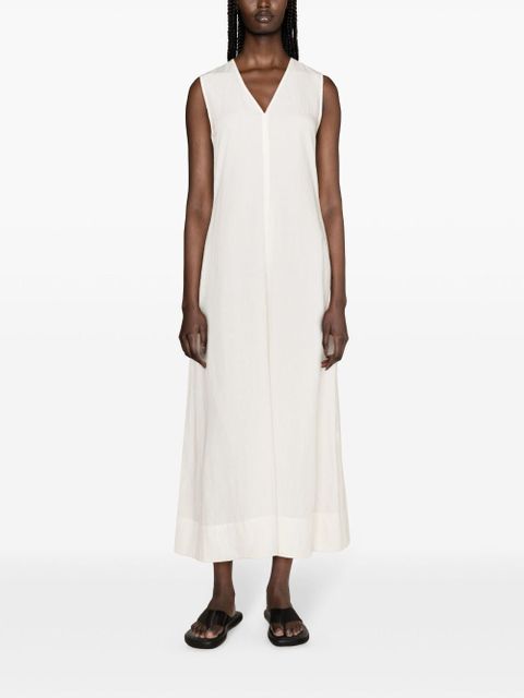 TOTEME V-neck flared maxi dress - White