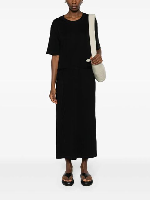 LEMAIRE ribbed-knit belted maxi dress - Black - zdjęcie produktu nr 2
