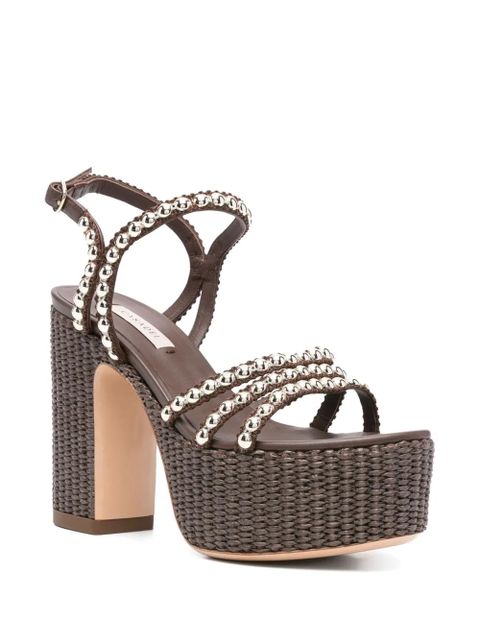 Casadei 120mm Isa Studsway platform sandals - Brown - zdjęcie produktu nr 2