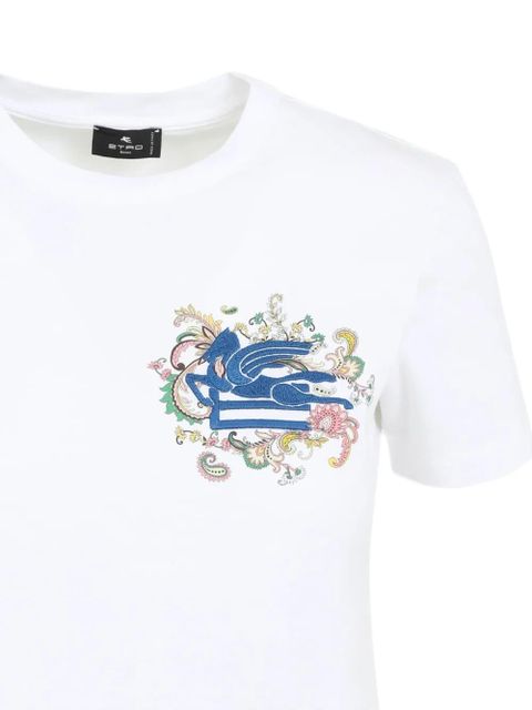 ETRO Pegaso-embroidered T-shirt - White - zdjęcie produktu nr 2