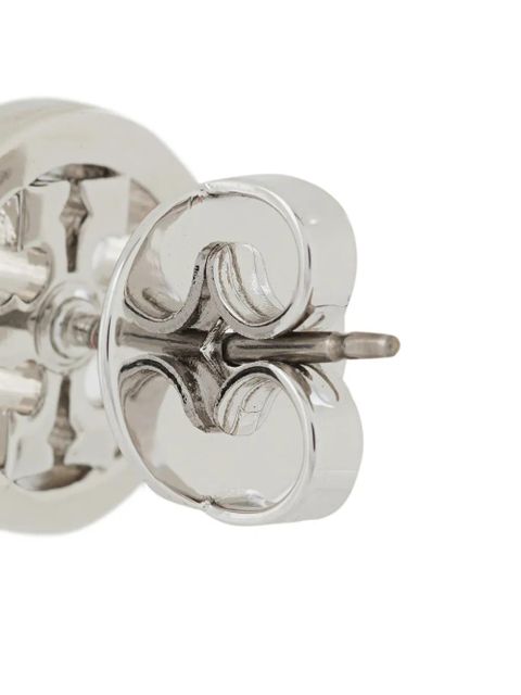 Tory Burch Icon pave stud earrings - Silver