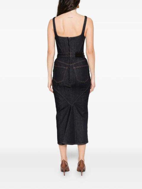 Givenchy pocket denim midi dress - Blue